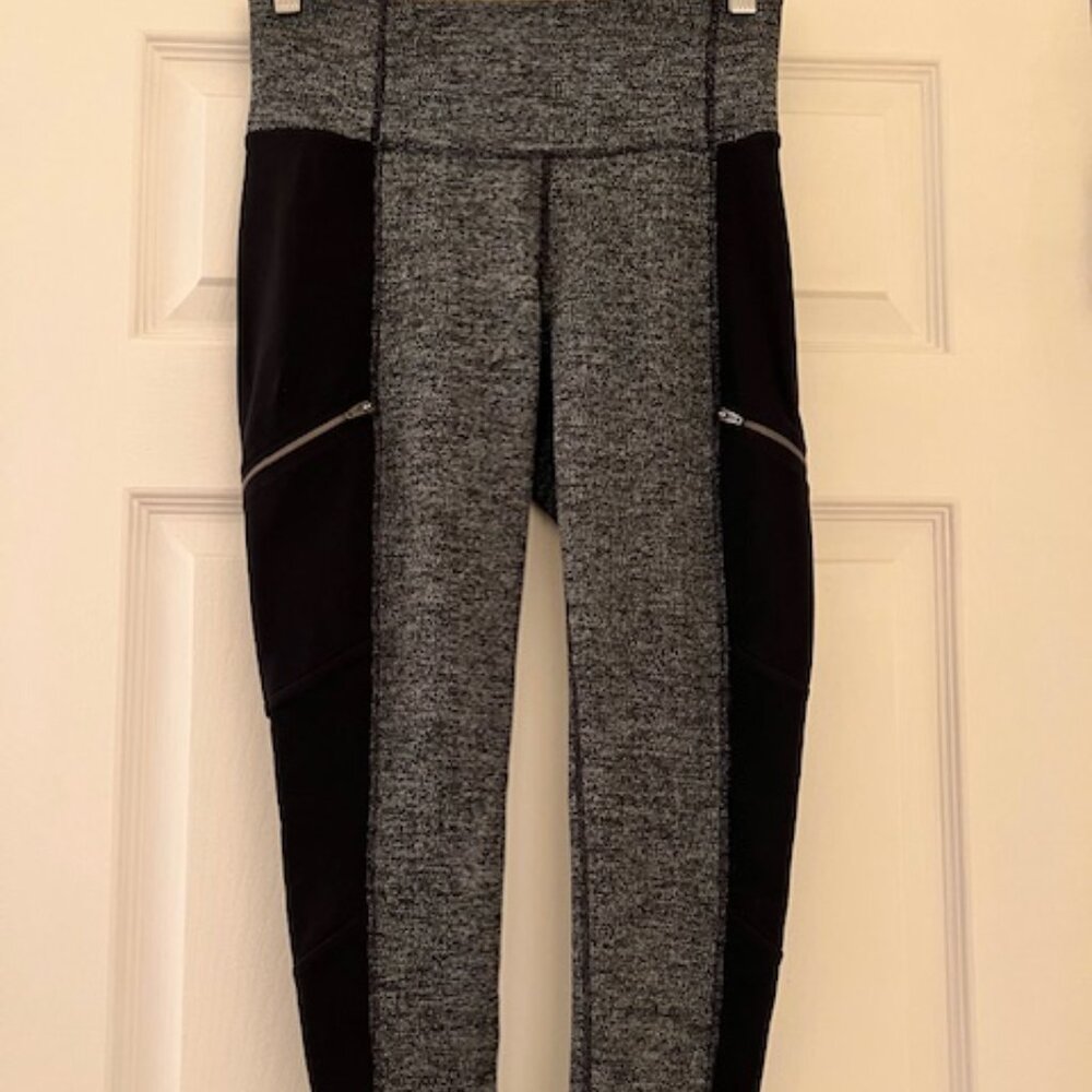 Athleta Metro Drifter High Rise Legging Women's Small Petite Herringbone Gray